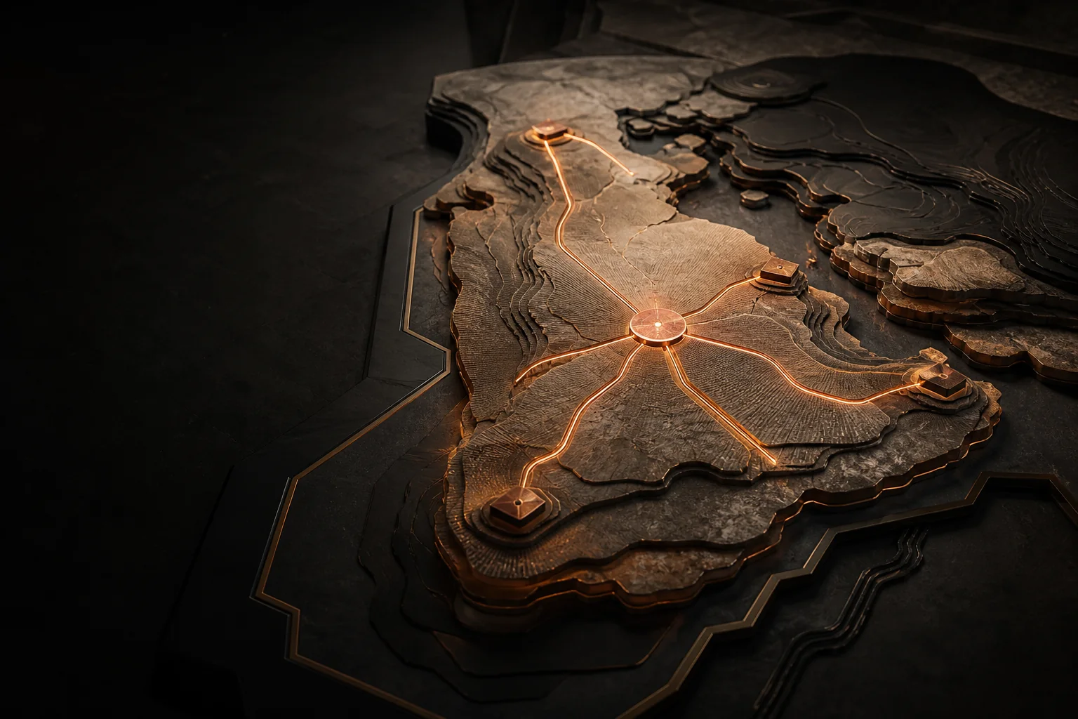 Tactile regional network with Riyadh as the central hub